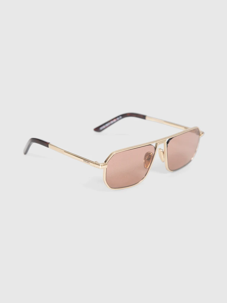 Prada Pink Tinted Square Sunglasses