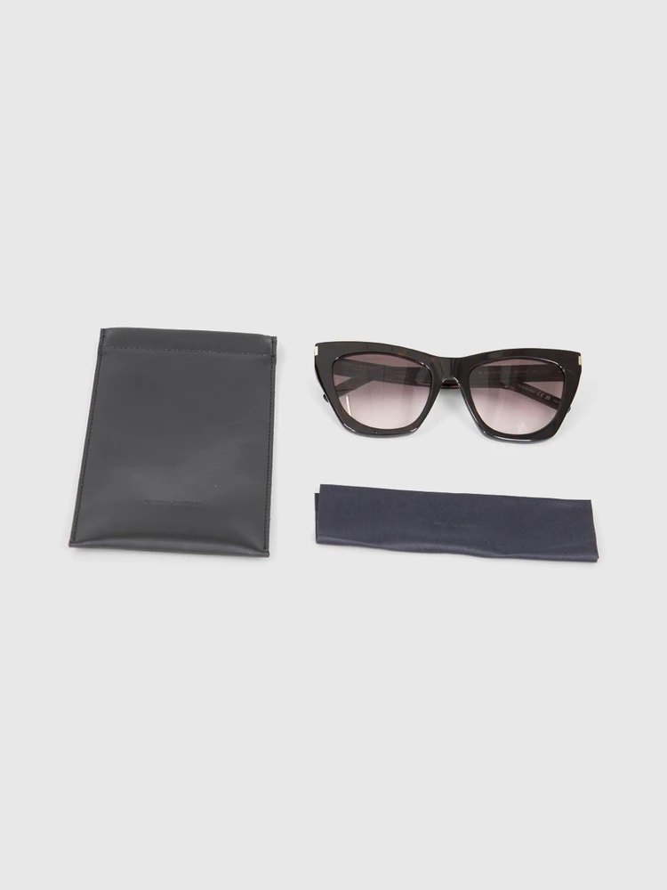 Saint Laurent Havana Violet Cat Eye Sunglasses