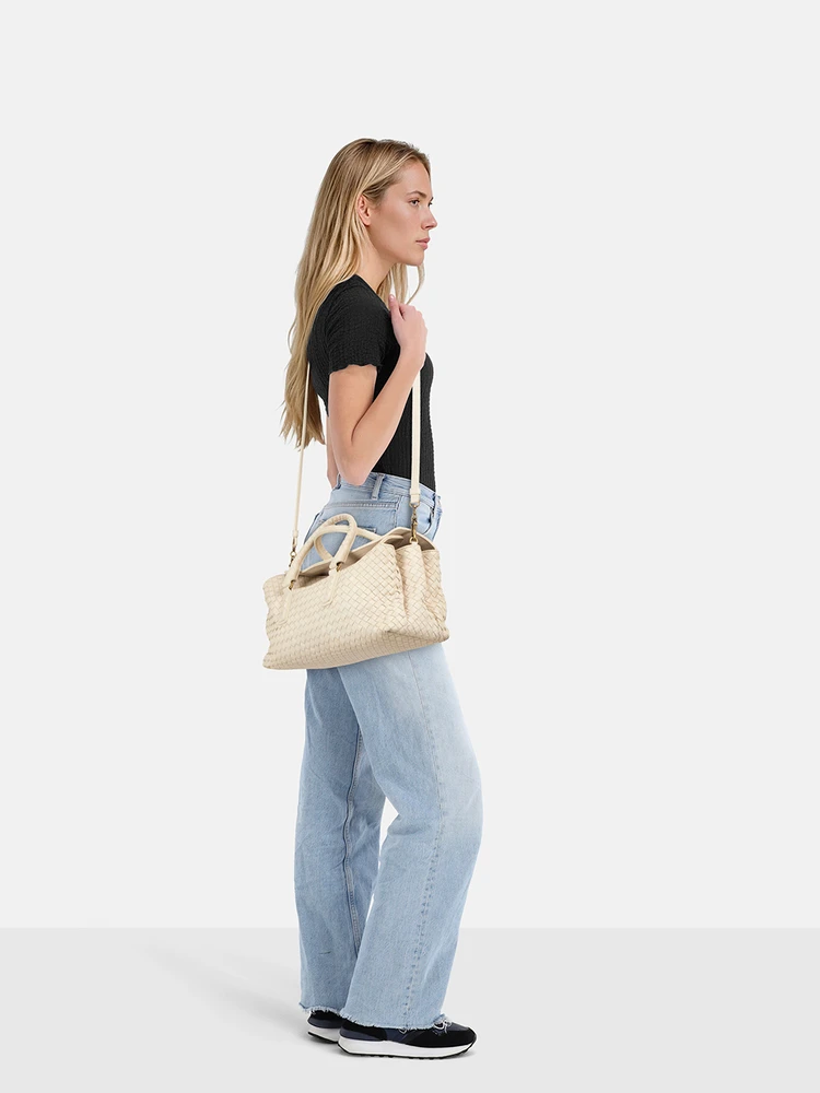 Bottega Veneta Ecru Intrecciato Leather Bag