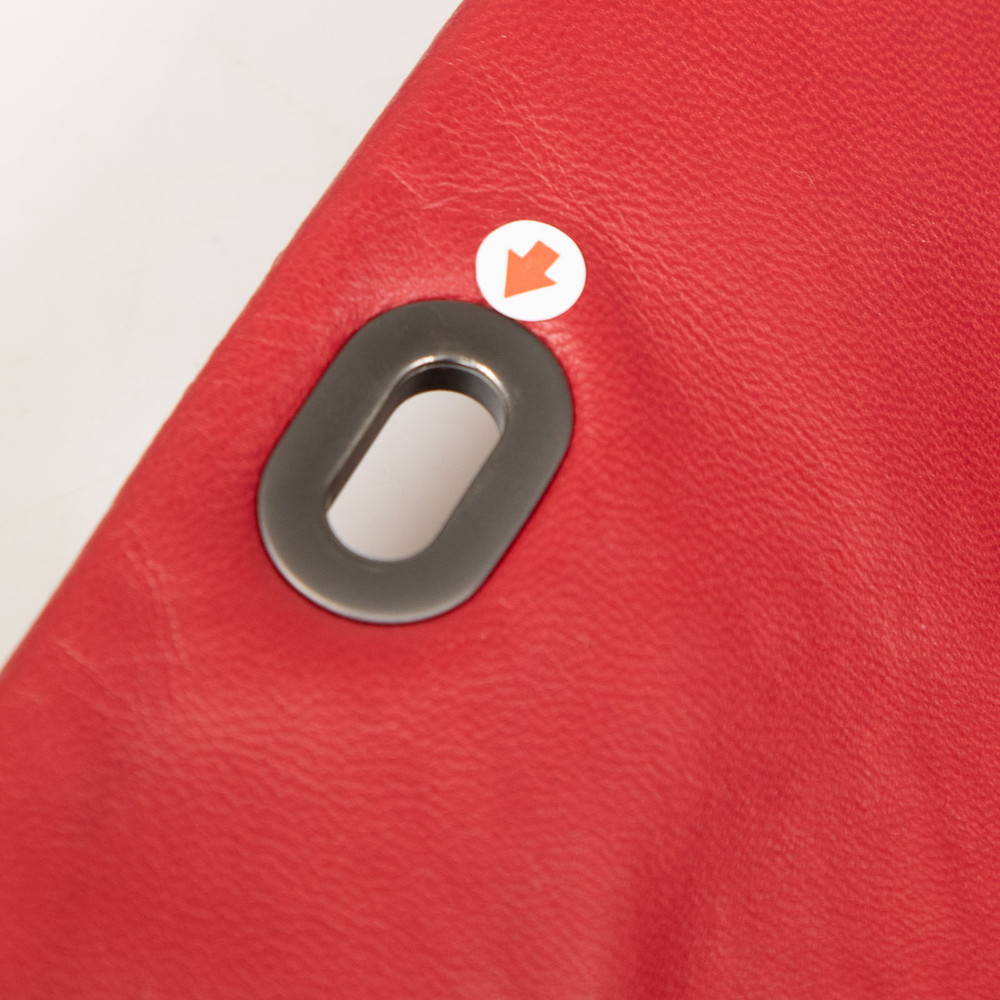 Bottega Veneta Red Leather Intrecciato Clutch