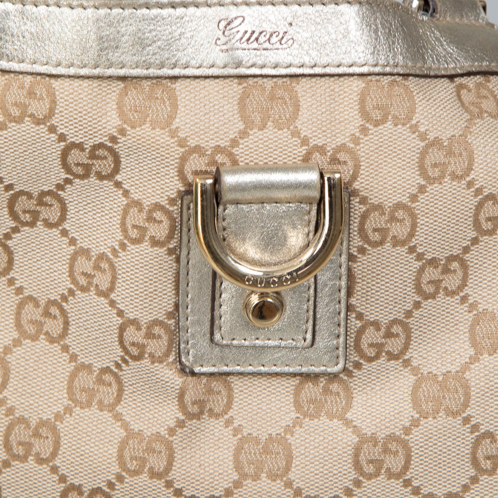 Gucci Beige GG Canvas Abbey Tote Bag