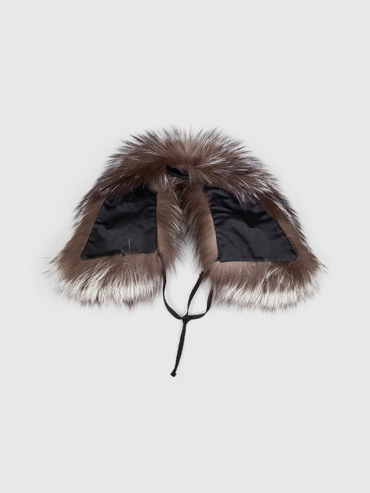 Prada Brown Fox Fur Collar