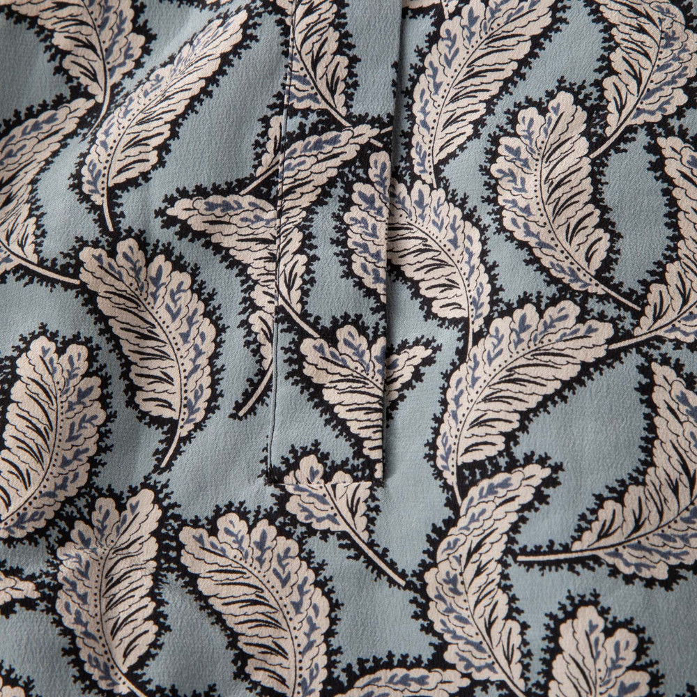 Burberry Feather Print Silk Dress