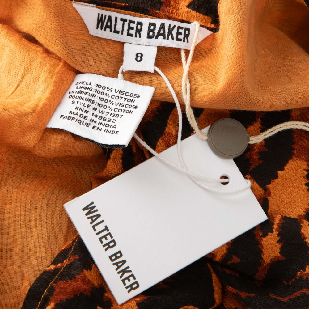 Walter Baker Orange Tiger Print Dress