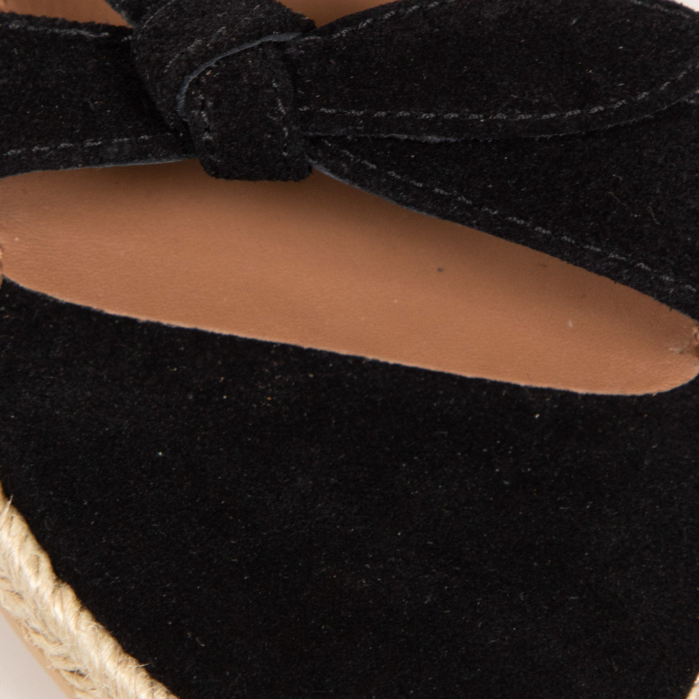 ba&sh Black Suede Espadrille Sandals