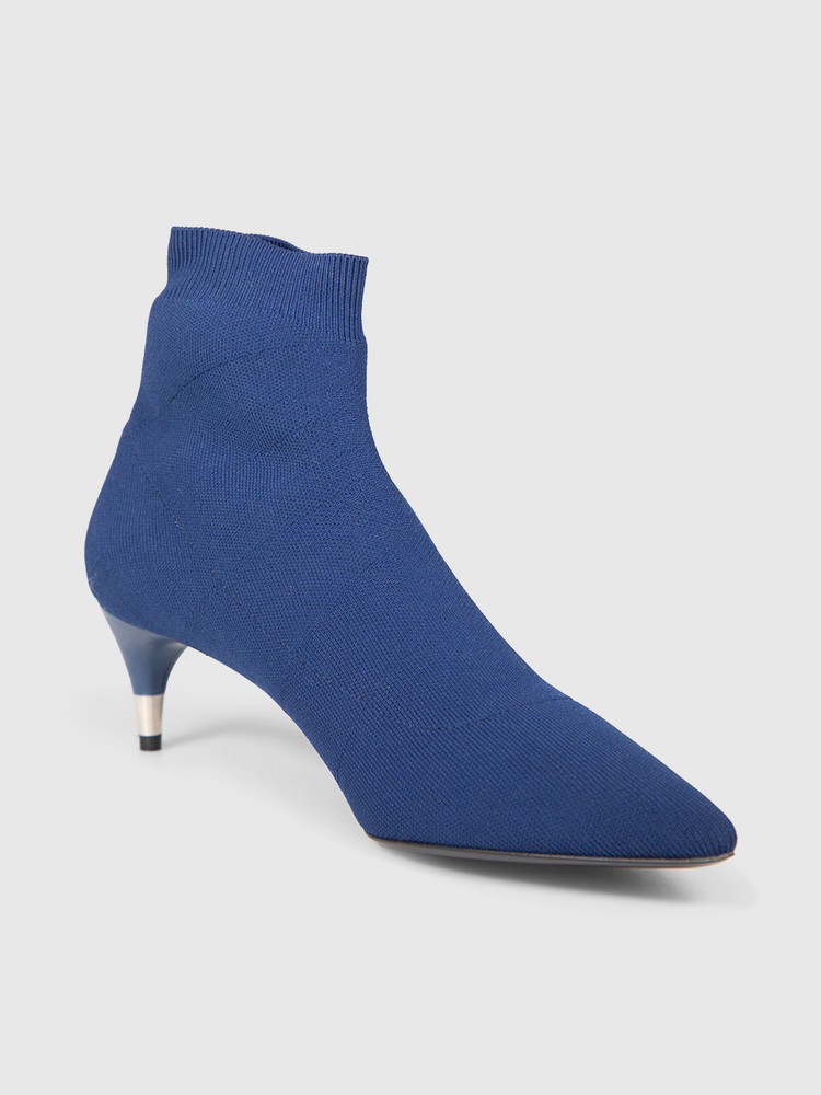 Prada Navy Sock Ankle Boots