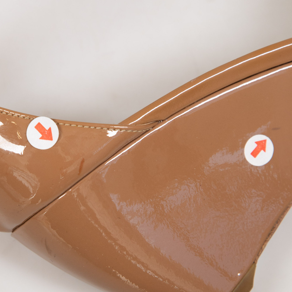 Miu Miu Brown Patent Wedge Sandals
