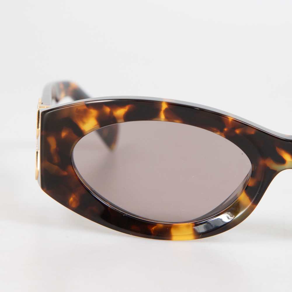 Miu Miu Honey Havana Tortoiseshell Oval Sunglasses