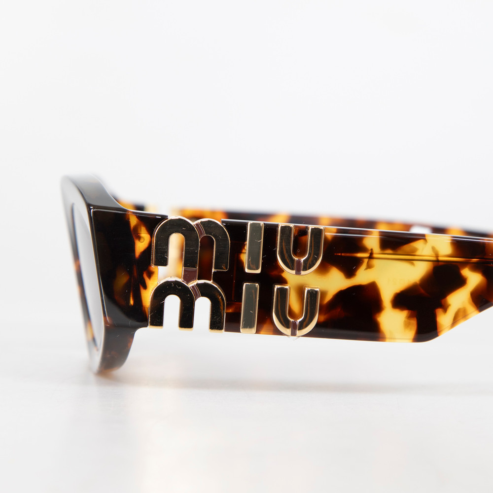 Miu Miu Honey Havana Tortoiseshell Oval Sunglasses