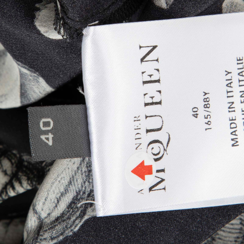 Alexander McQueen Seashell Silk High Low Hem Blouse