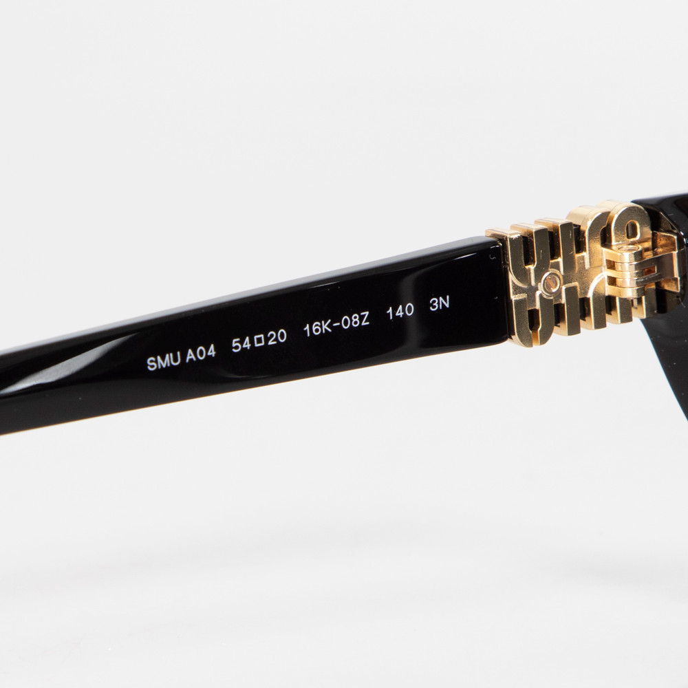 Miu Miu Black Butterfly Logo Sunglasses