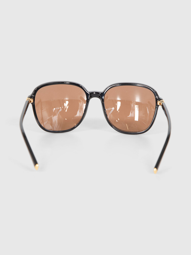 Miu Miu Black Frame Brown Lenses Sunglasses