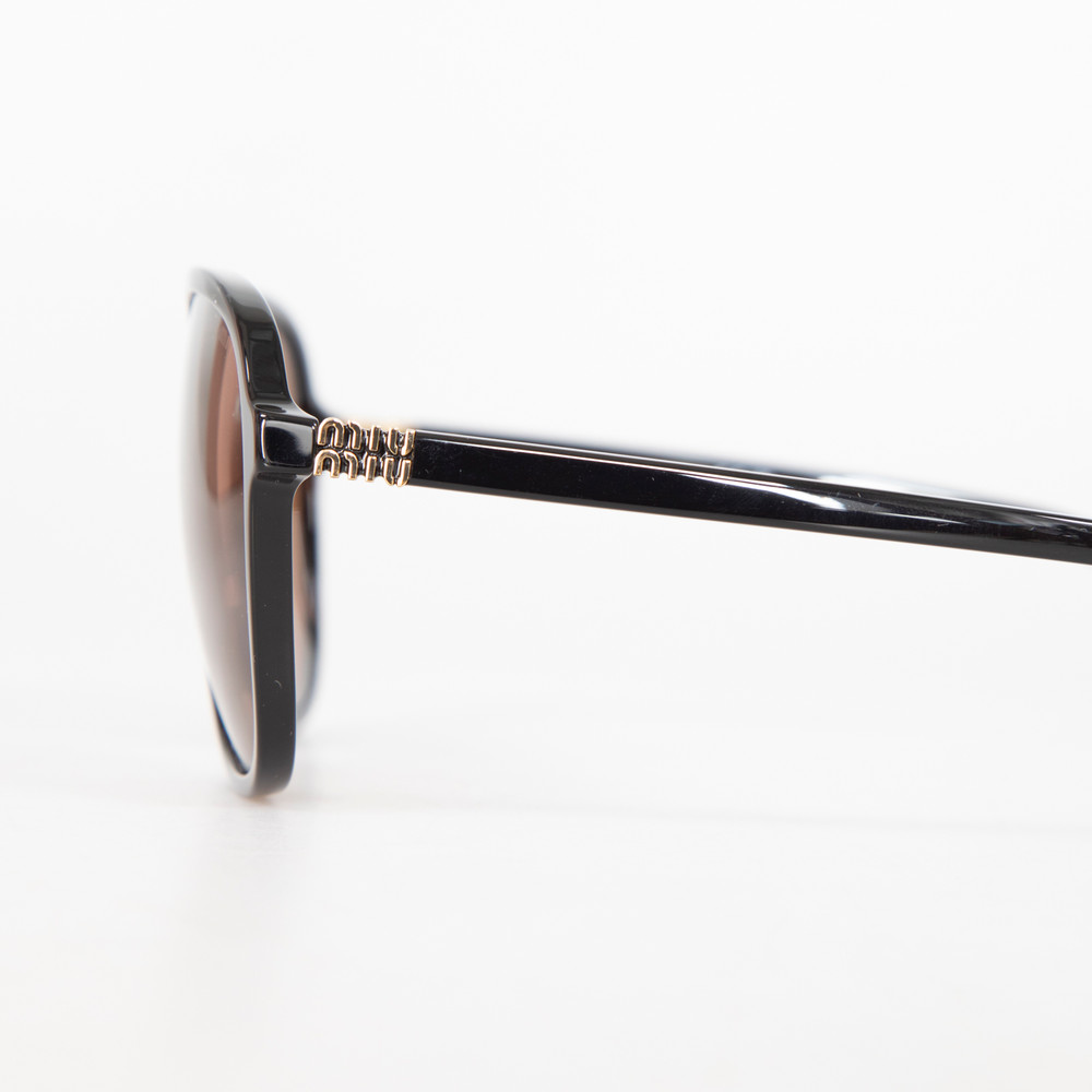 Miu Miu Black Frame Brown Lenses Sunglasses