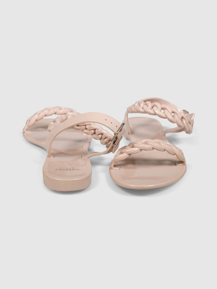 Givenchy Pink Chain Rubber Sandals
