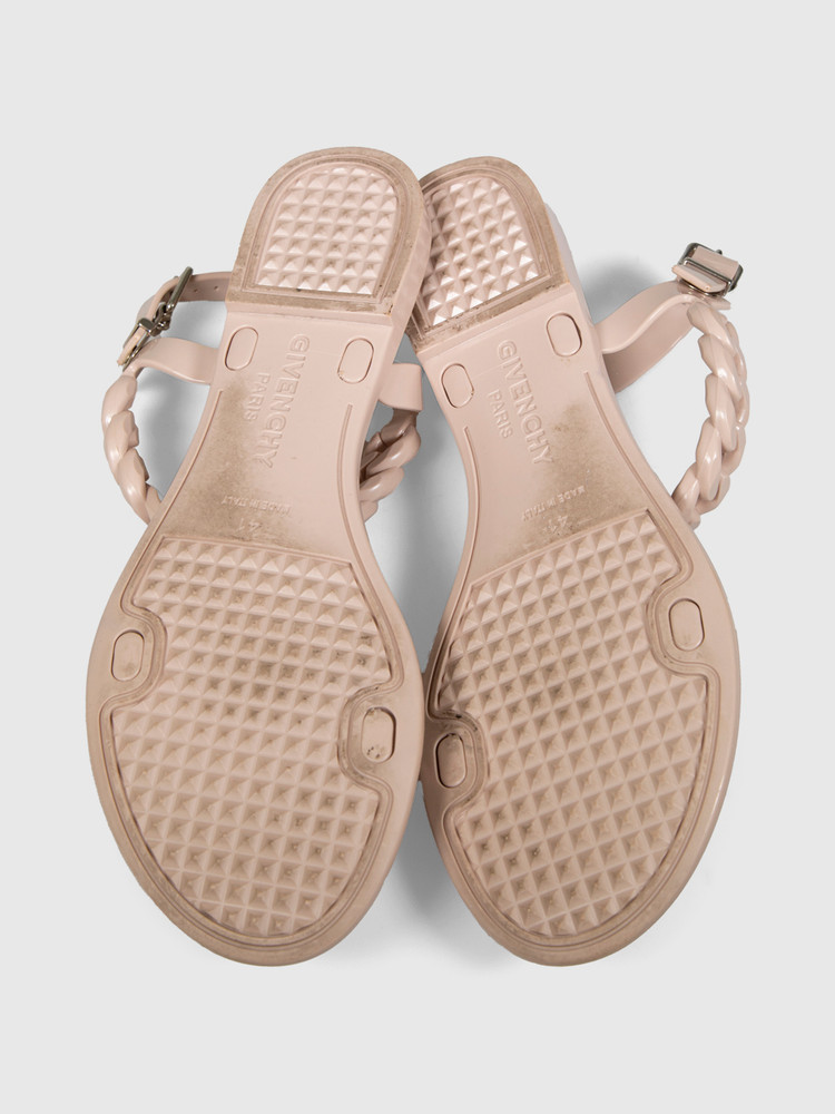 Givenchy Pink Chain Rubber Sandals
