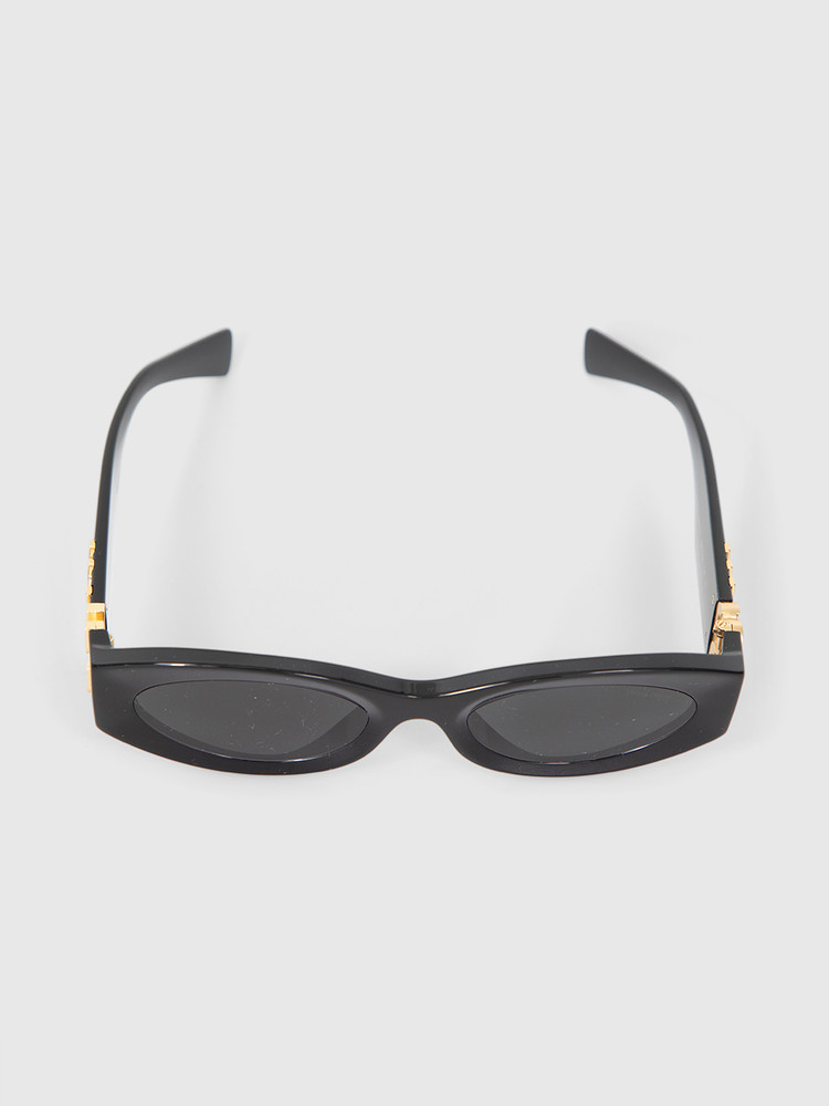 Miu Miu Black Frame Oval Sunglasses