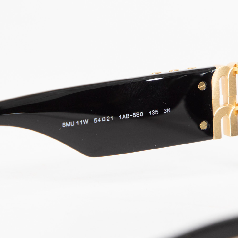 Miu Miu Black Frame Oval Sunglasses