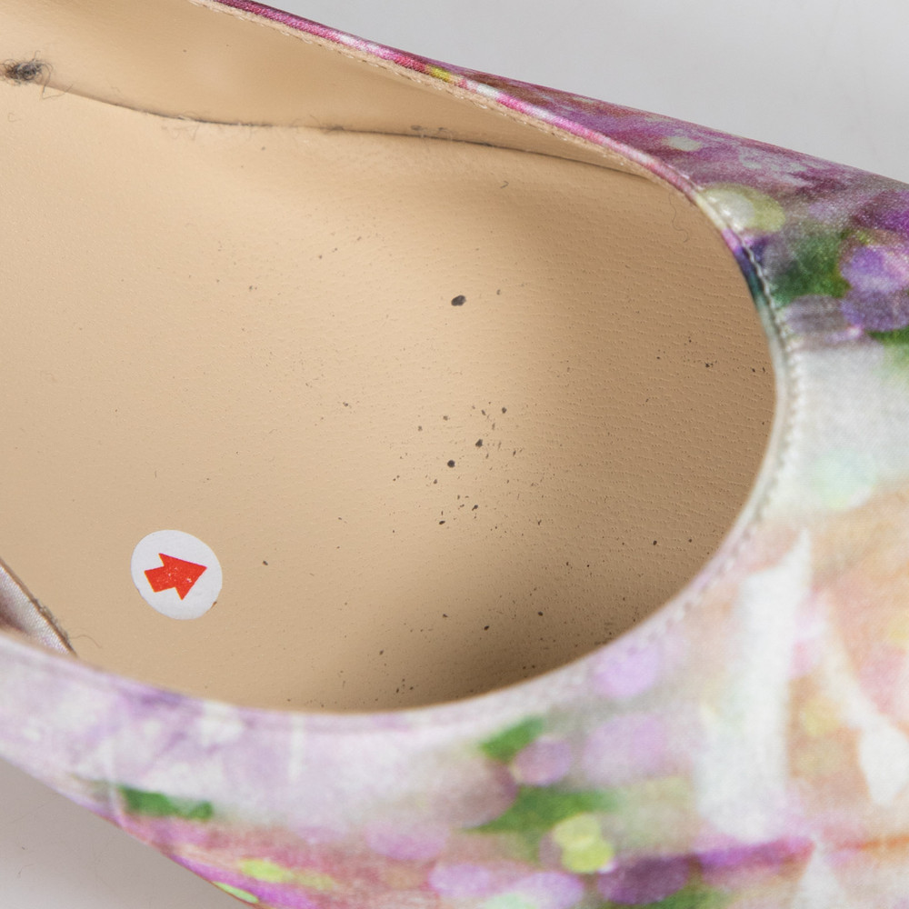 Jimmy Choo Floral Satin Point Toe Pumps