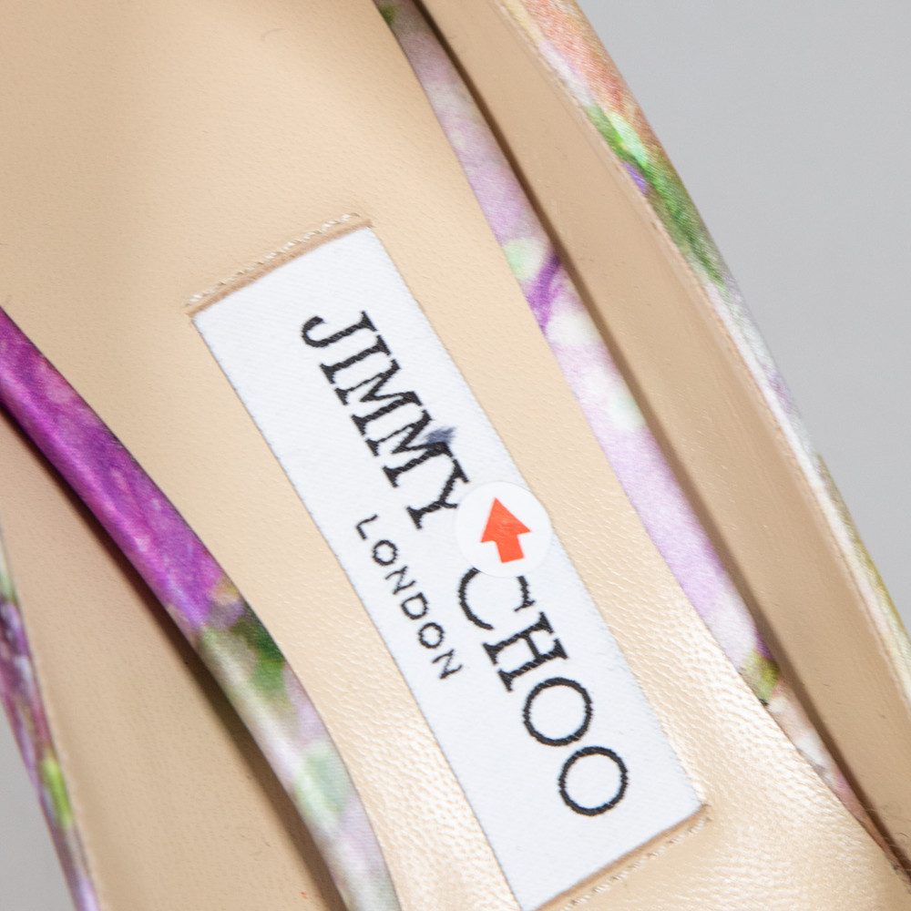 Jimmy Choo Floral Satin Point Toe Pumps