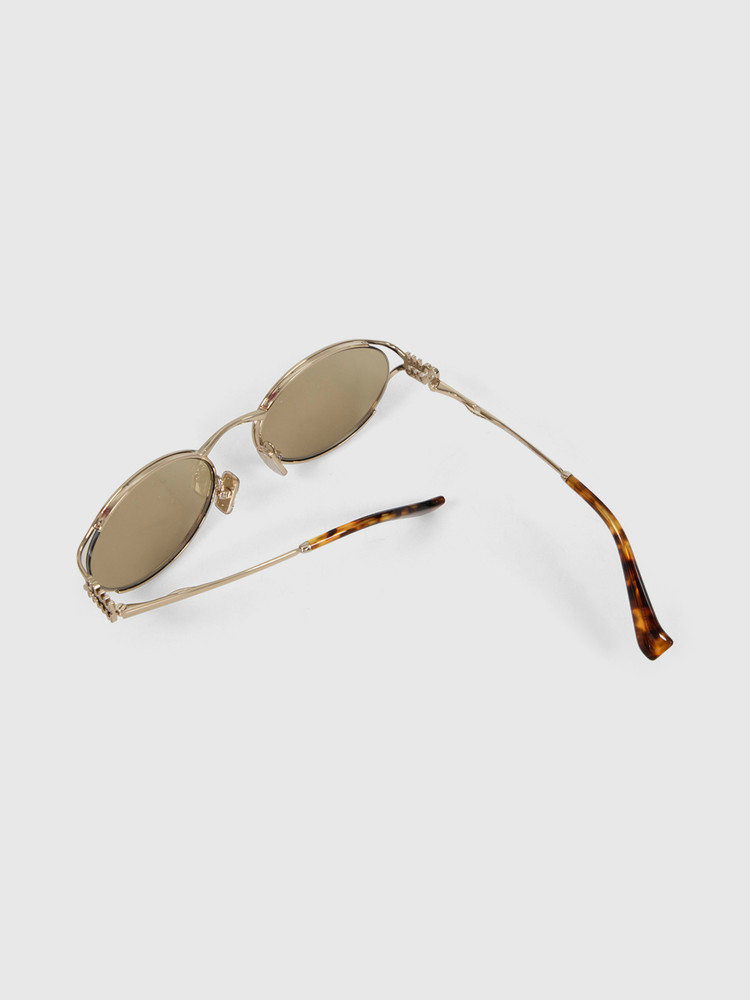 Miu Miu Gold Frame Yellow Lenses Sunglasses