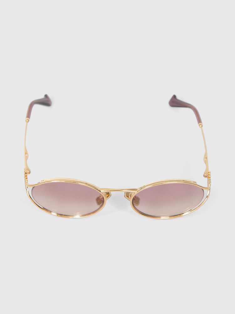 Miu Miu Gold Frame Violet Lenses Sunglasses