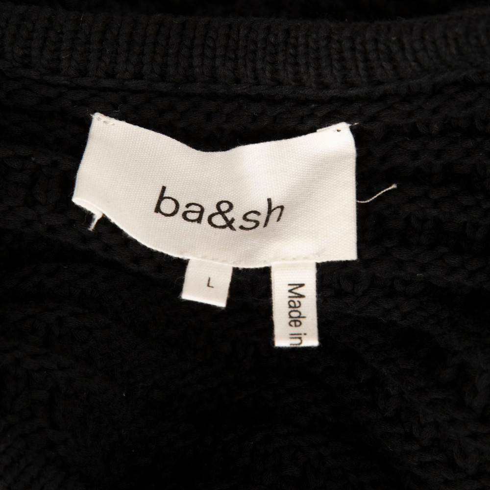 ba&sh Black Knit Button Up Cardigan