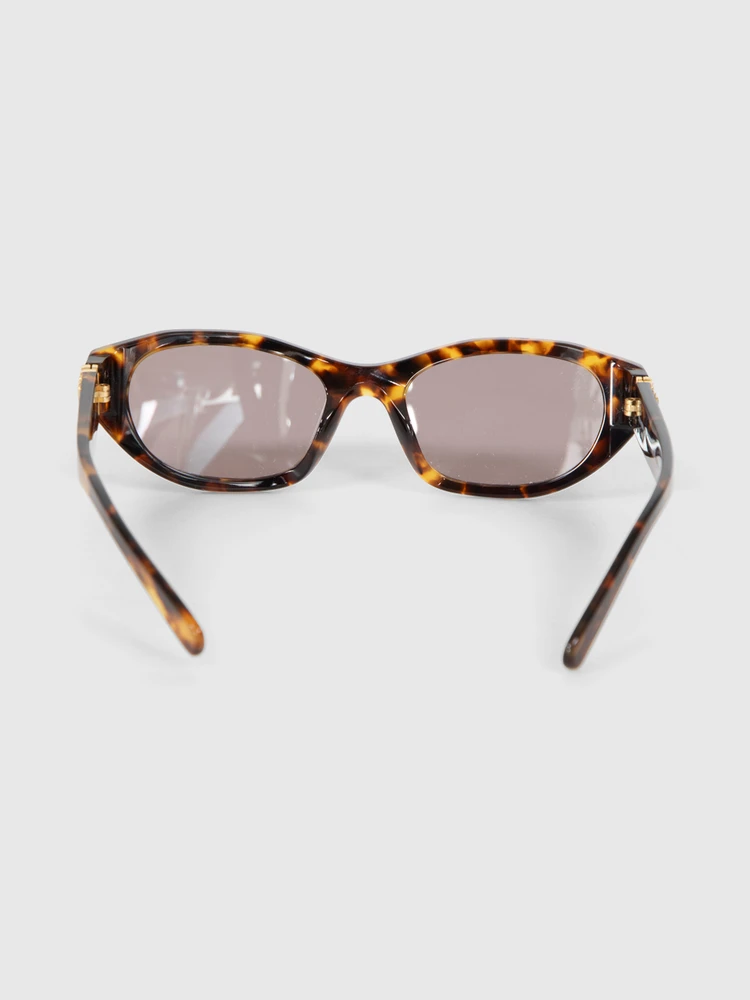 Miu Miu Honey Havana Irregular Sunglasses
