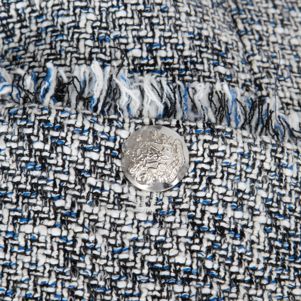 Veronica Beard Grey Tweed Double Breasted Blazer