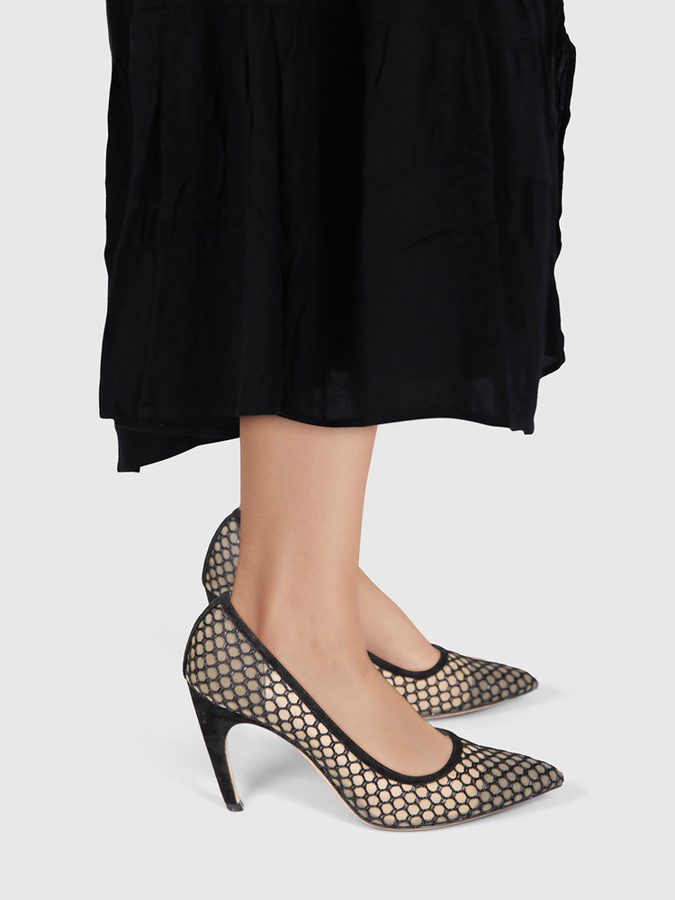 Dior Black Sheer Mesh Pumps