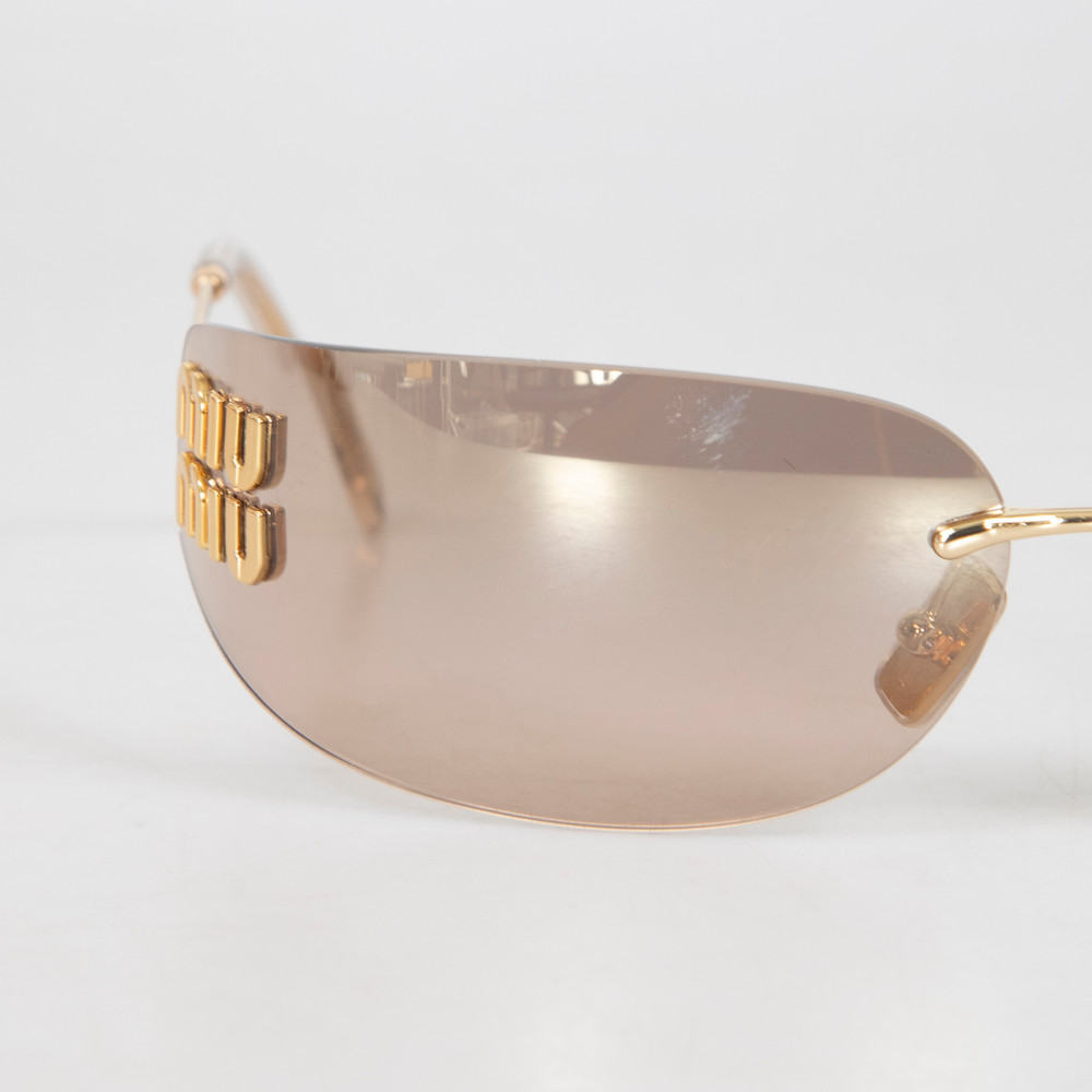Miu Miu Bronze Gradient Oversized Sunglasses