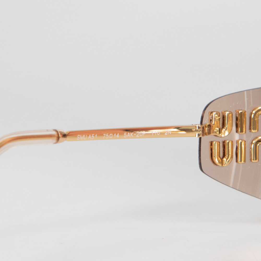 Miu Miu Bronze Gradient Oversized Sunglasses