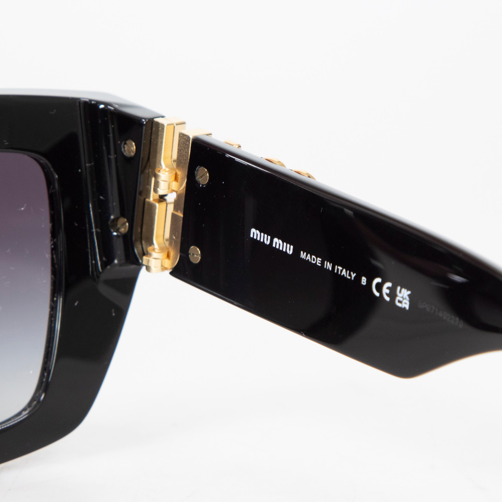 Miu Miu Black Square Logo Sunglasses