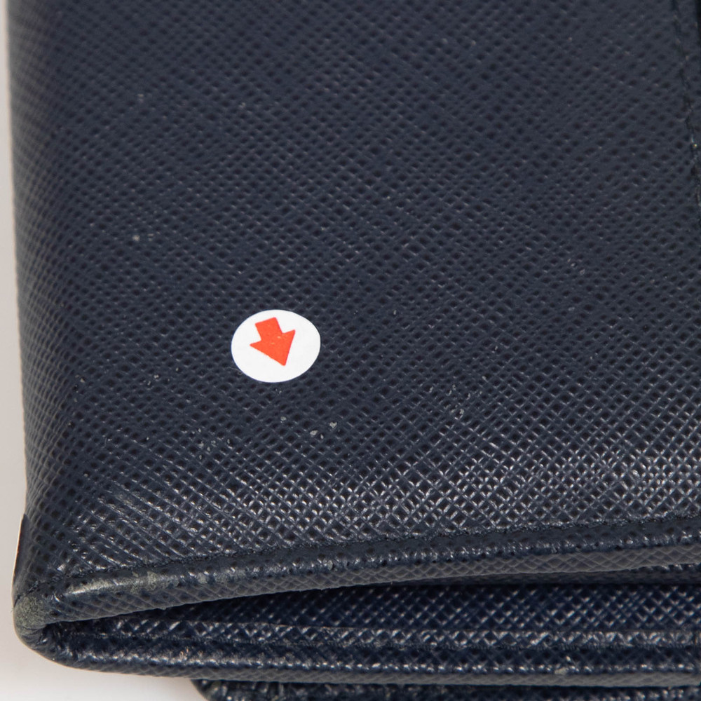 Prada Navy Saffiano Leather Long Wallet