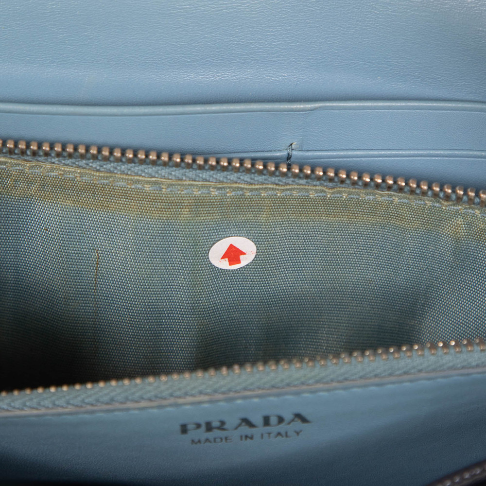 Prada Navy Saffiano Leather Long Wallet