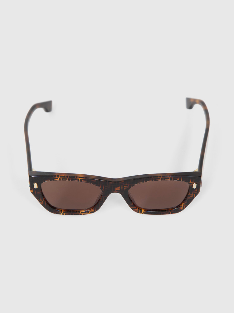 Fendi Havana Square Sunglasses