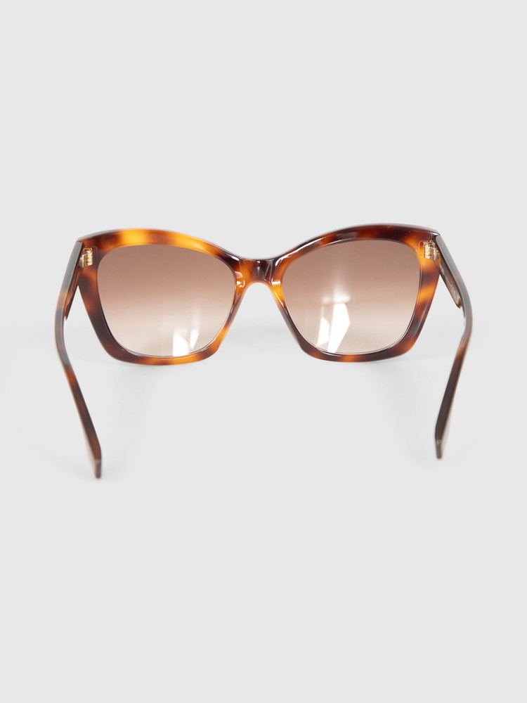 Fendi Havana Tortoiseshell Lettering Sunglasses