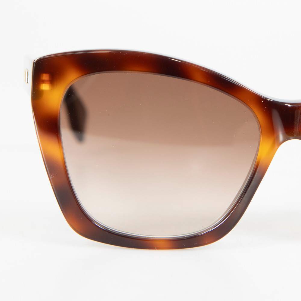 Fendi Havana Tortoiseshell Lettering Sunglasses