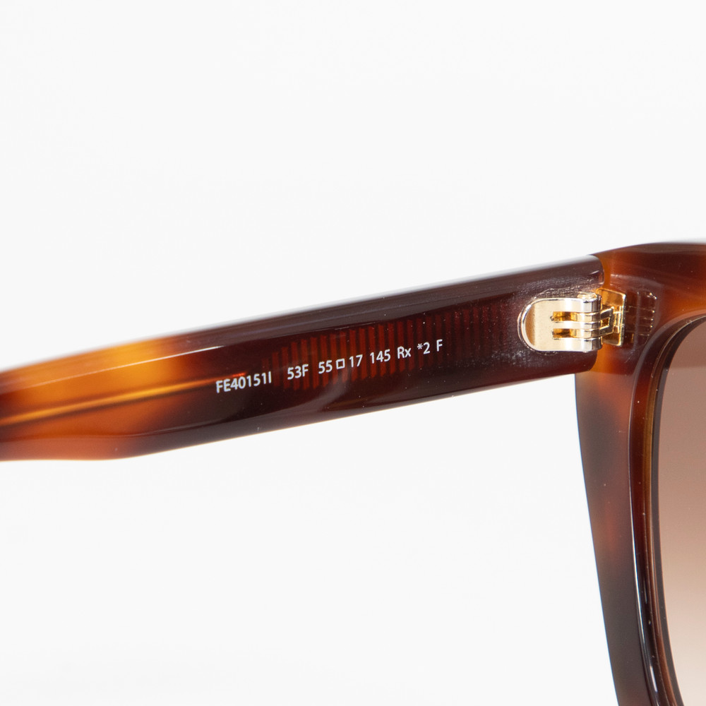 Fendi Havana Tortoiseshell Lettering Sunglasses