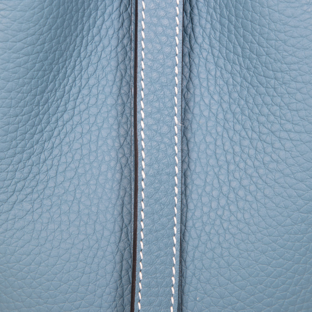 Hermès Blue Jean Clemence Leather Picotin Lock 18 Bag