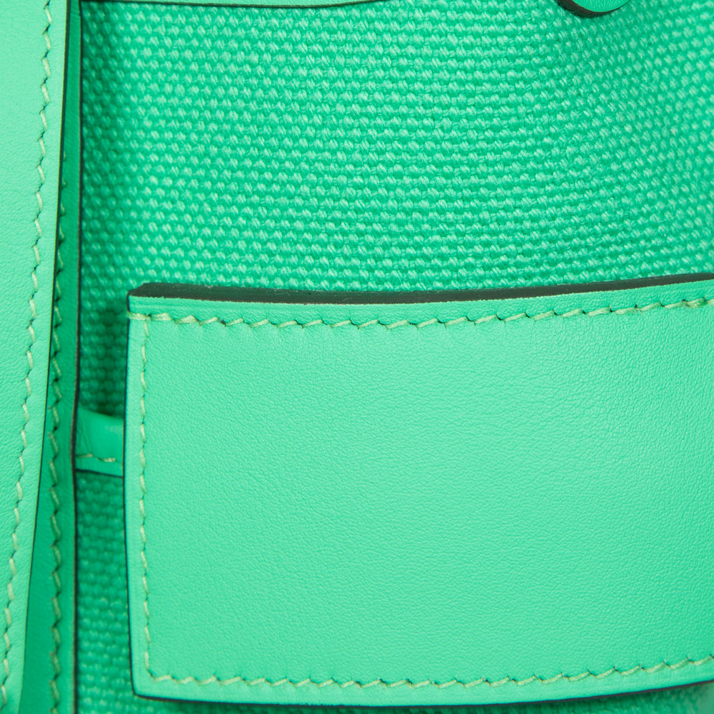 Hermès Vert Comics Canvas / Swift Leather Picotin 18 Cargo