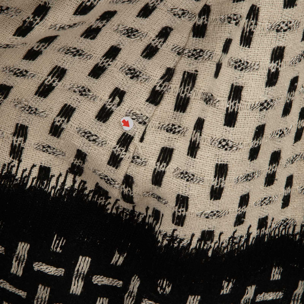 Oscar de la Renta Black & White Silk Skirt