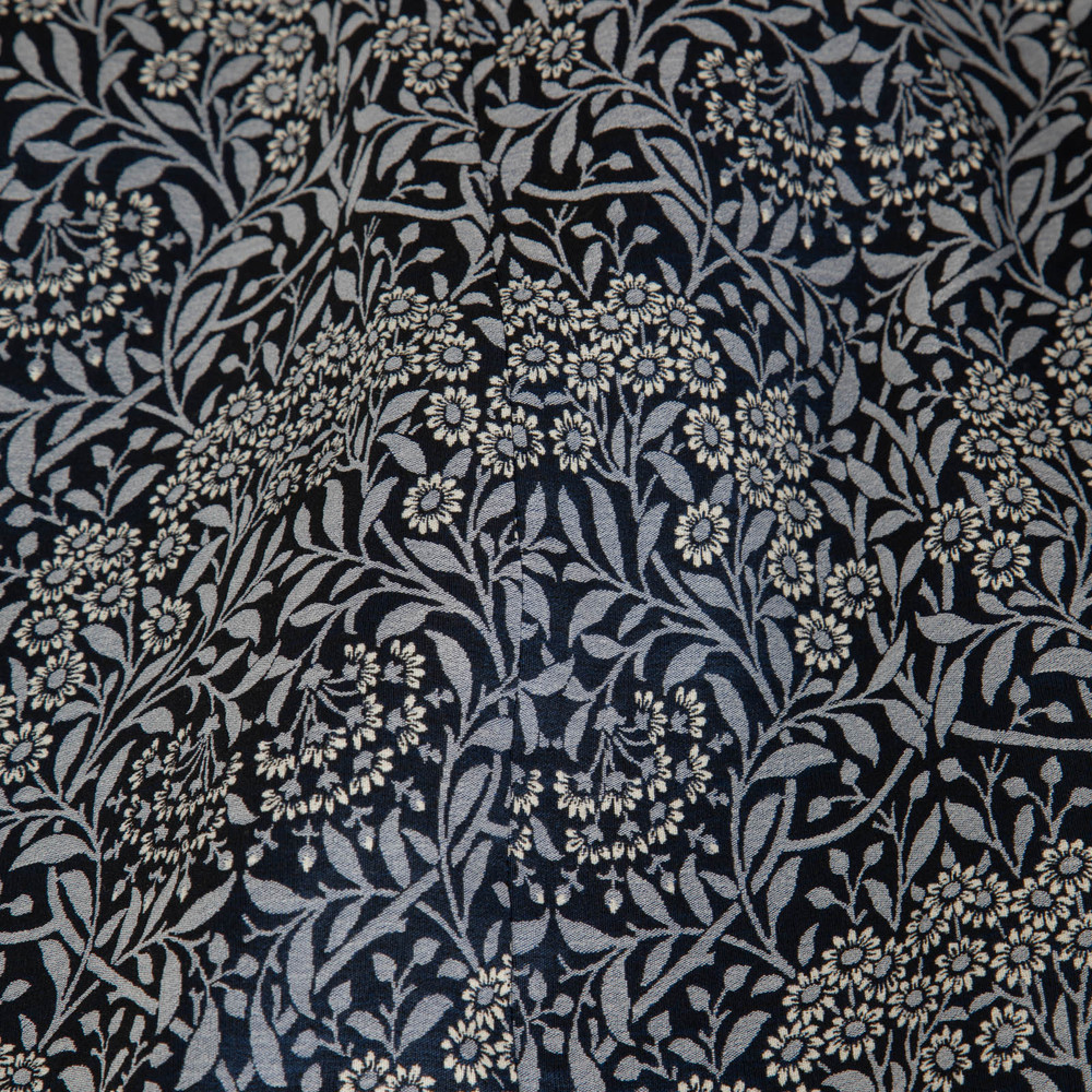 Erdem Navy Floral Pattern Midi Skirt