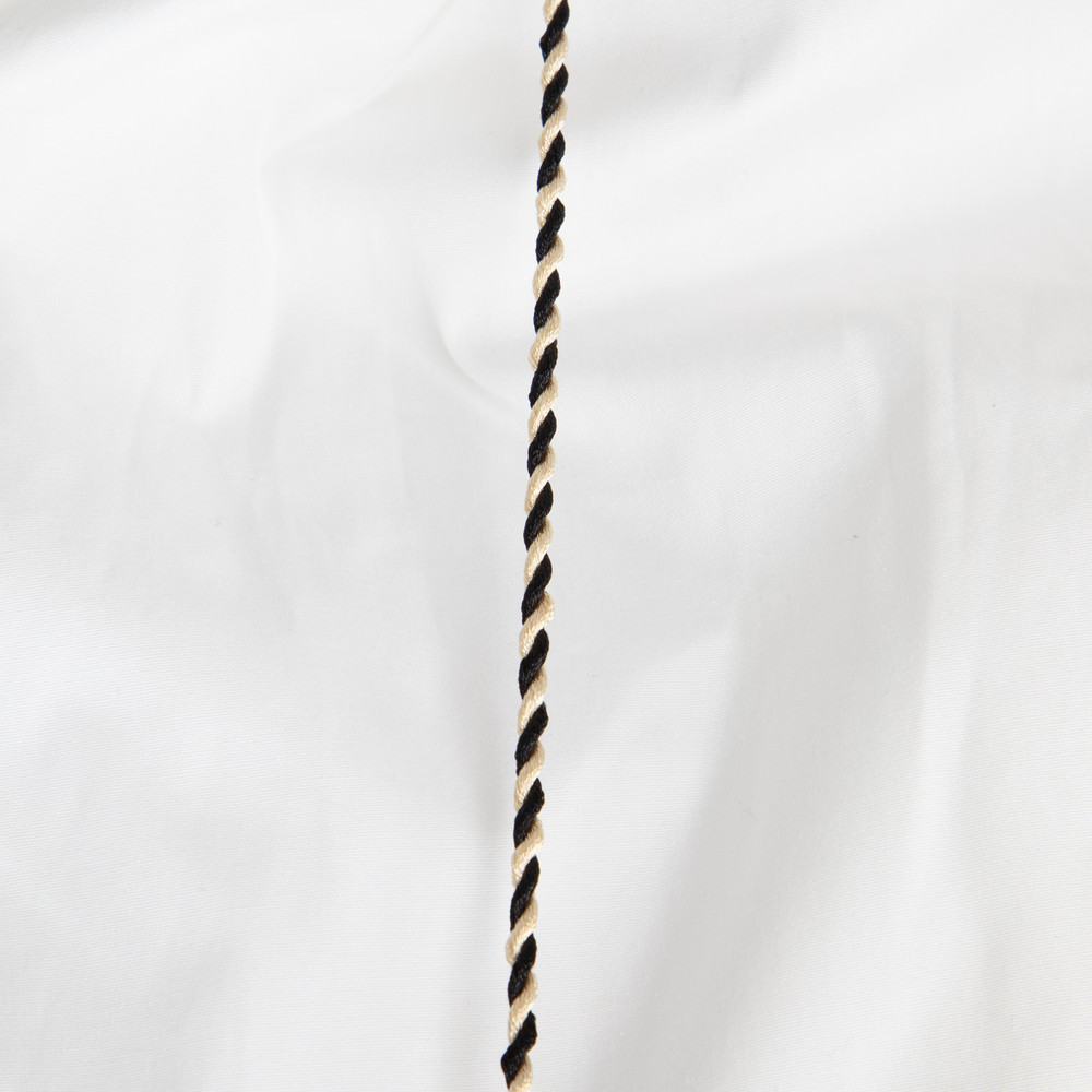 Oscar de la Renta White Poplin Tassel Blouse