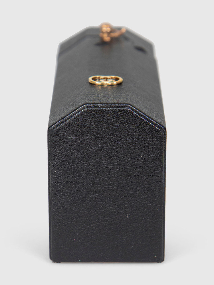 Gucci Black Leather GG Travel Case