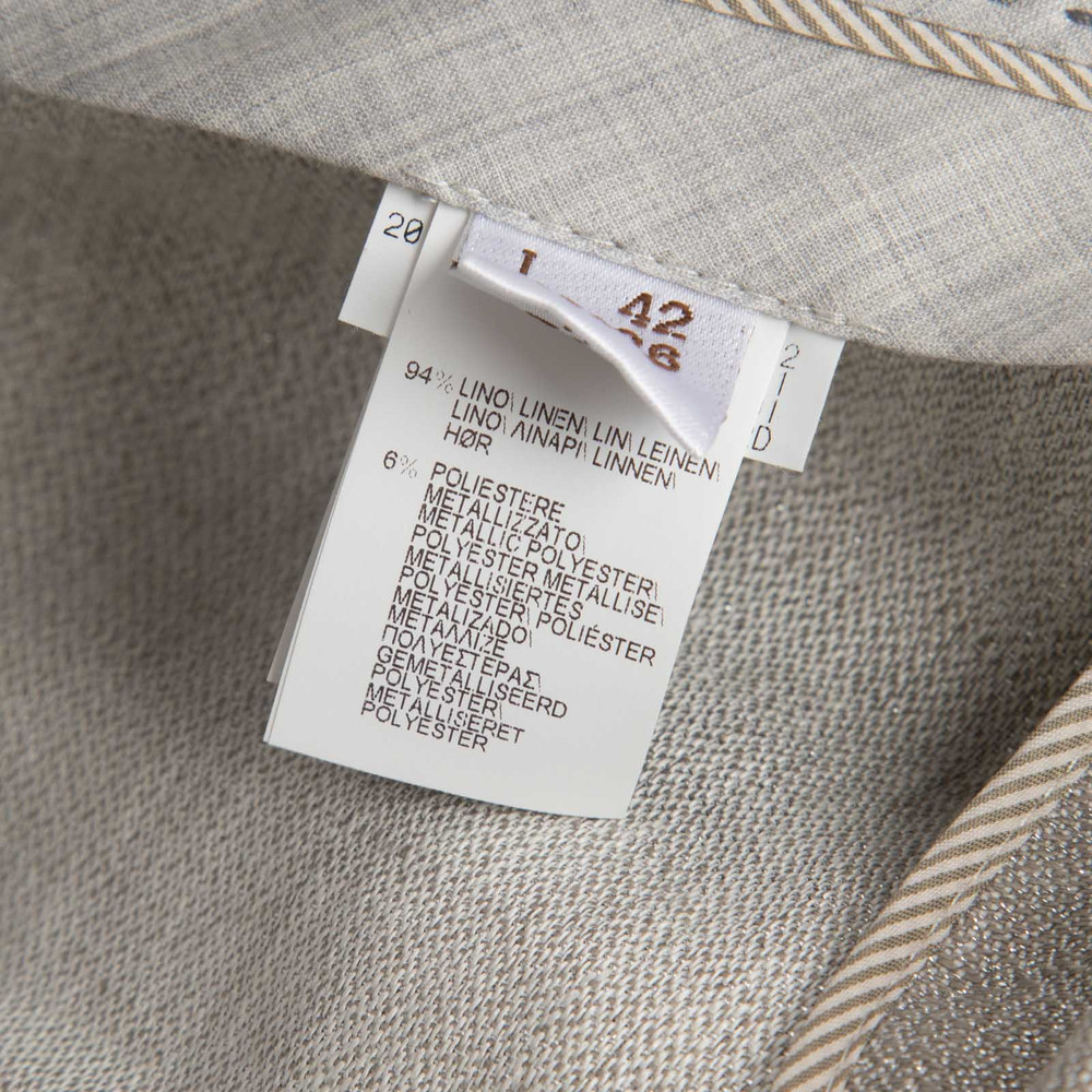 Brunello Cucinelli Silver Wide Leg Trousers