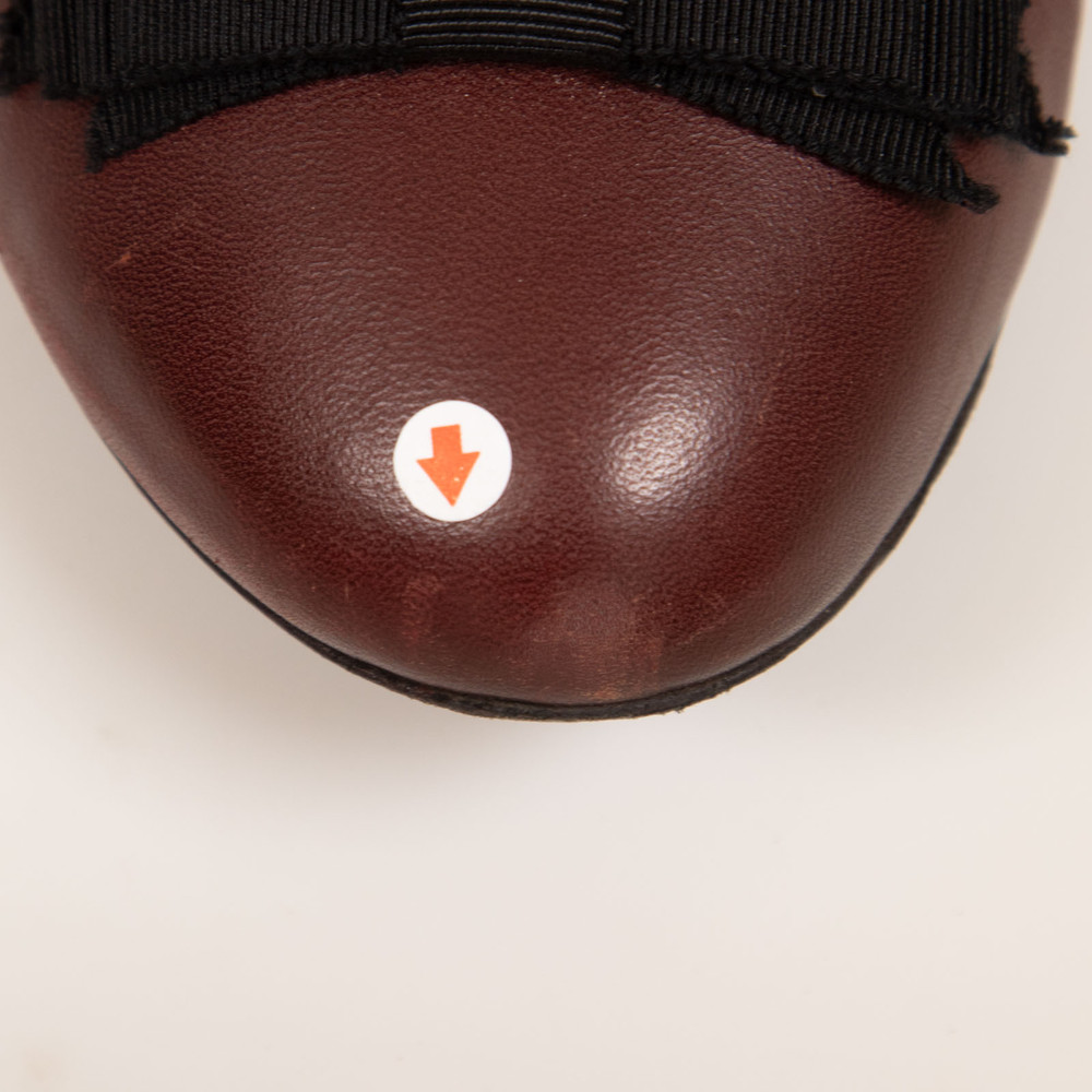 Chanel Burgundy Leather CC Bow Ballet Flats