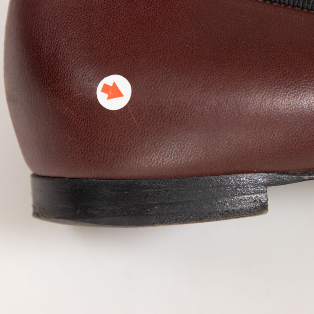 Chanel Burgundy Leather CC Bow Ballet Flats