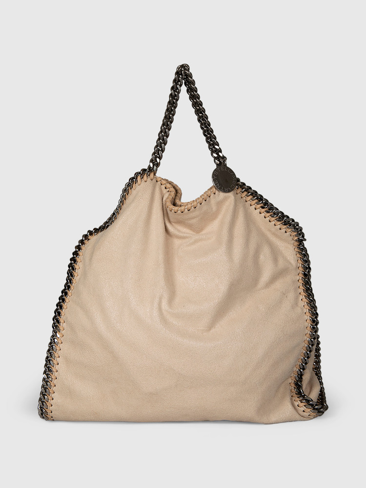 Stella McCartney Beige Faux Suede Falabella Tote Bag