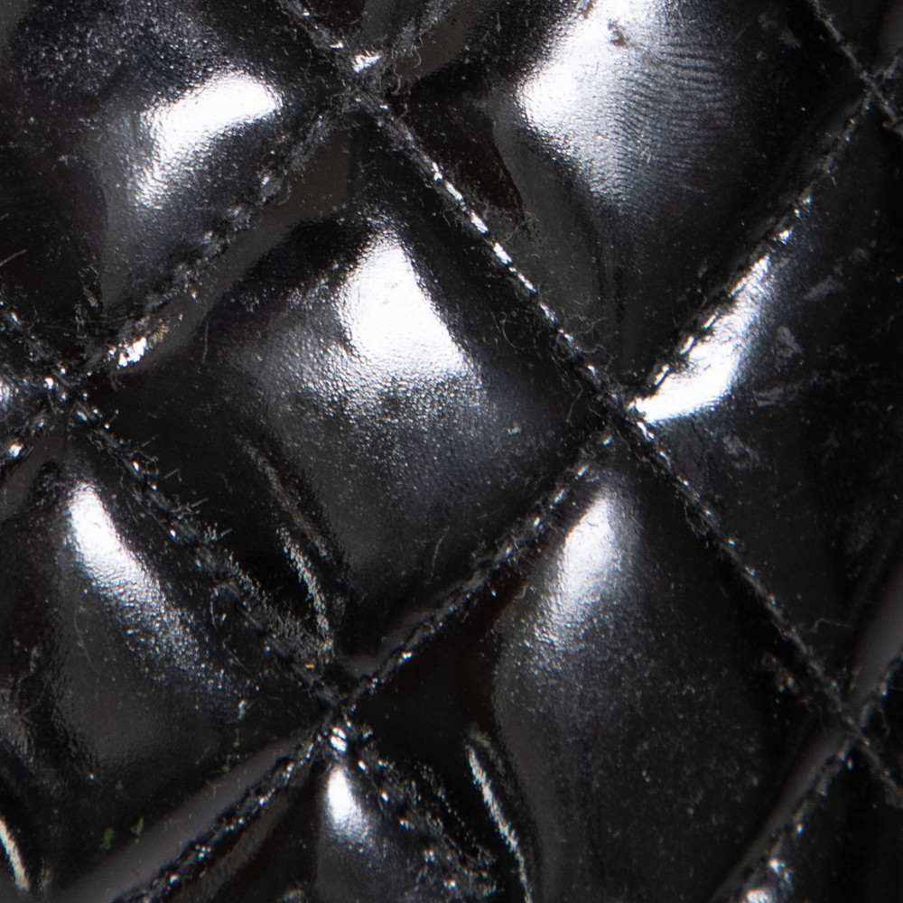 Chanel Vintage 1994-96 Black Quilted Patent Belt Bag