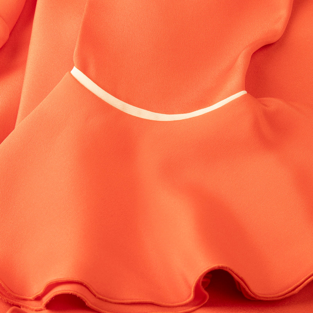 Roksanda Orange Silk Ruffle Cuff Blouse